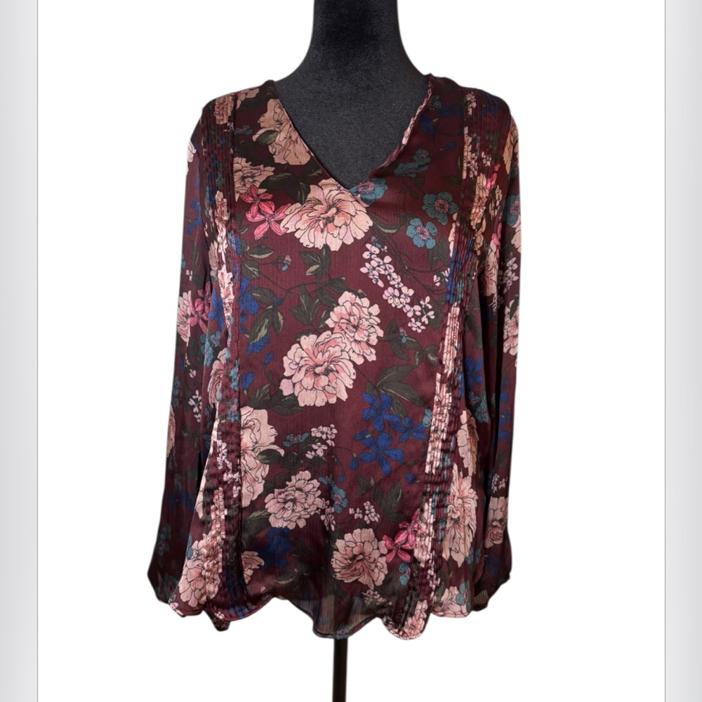 Zara Basics Floral Blouse – Size XL